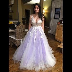 Jovani 55634-Lavender/Purple lilac Applique (Prom)